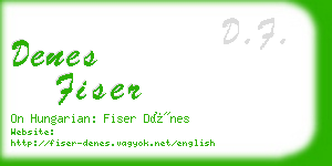 denes fiser business card